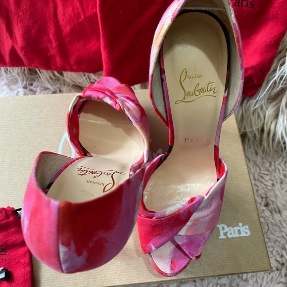 CHRISTIAN LOUBOUTIN Pink Popi Fabric Volpi - Picture 6 of 14